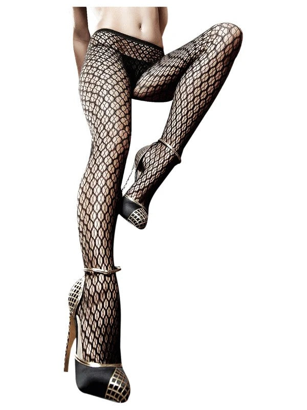BaciAfterDark–JacquardpantyhoseOSFishnet(Black)