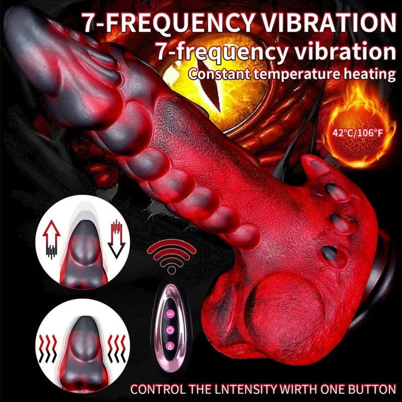 BadDragonFantasyTelescopicVibratingDildo–BloodDemonSiliconeG-SpotVibratorforVaginalStimulation