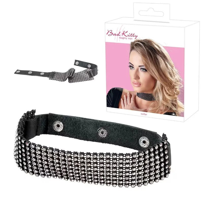 BadKitty–DiamanteChoker(Black/ClearDiamante)