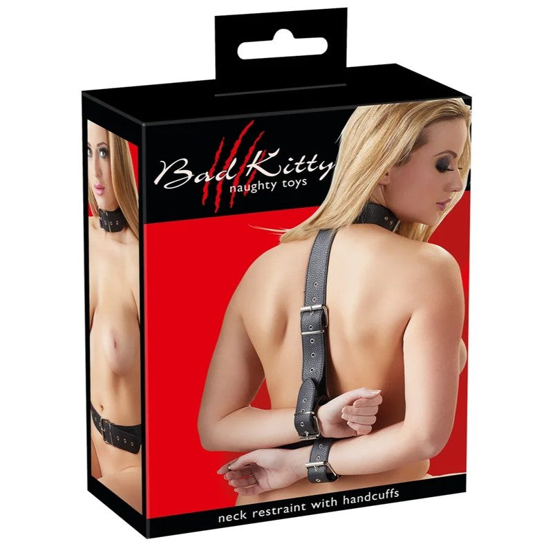BadKitty–NeckRestraintwithCuffs(Black)