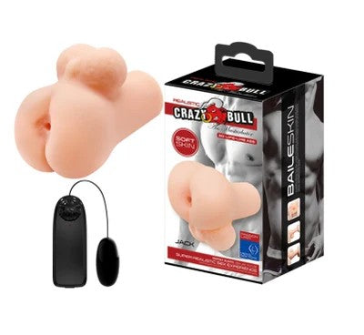 Baile–CrazyBull“Jack”TheRealisticAssMasturbatorwithBallsandVibration(LightFlesh)