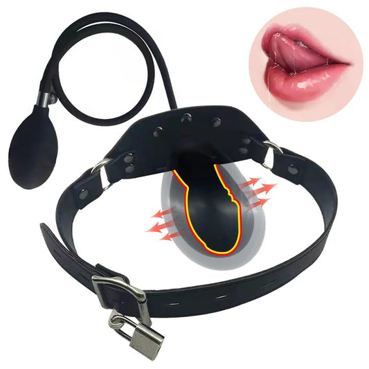BallGagOralSexToys–InflatableButtPlugLeatherBuckleFemaleMaleFantasyDildoMask