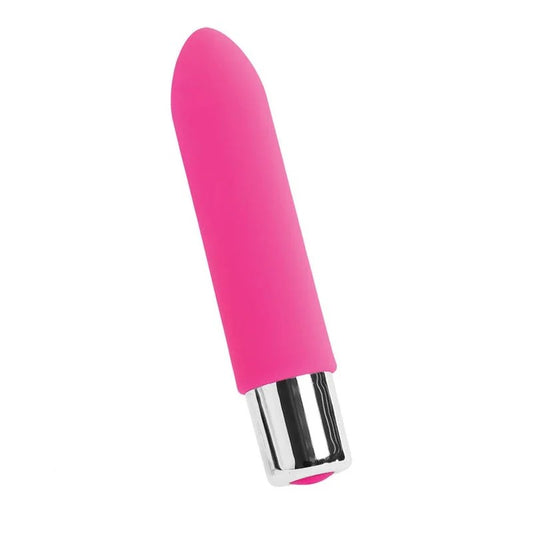 BamMiniSiliconeBulletVibe–Rechargeable–HotPink