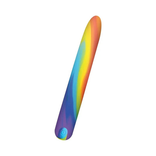 Bang!RainbowRechargeableSiliconeVibrator–RainbowMulticolor