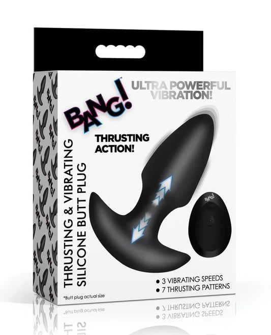 Bang!Thrusting&VibratingButtPlug–Black