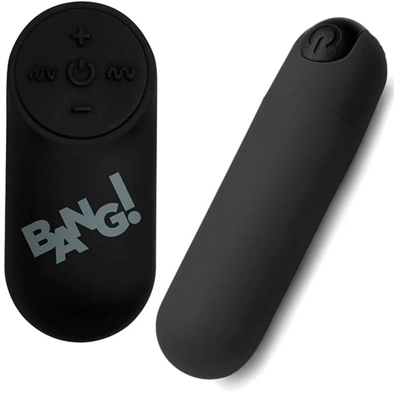 Bang!VibratingSiliconeRechargeableBullet–RemoteControl–Black