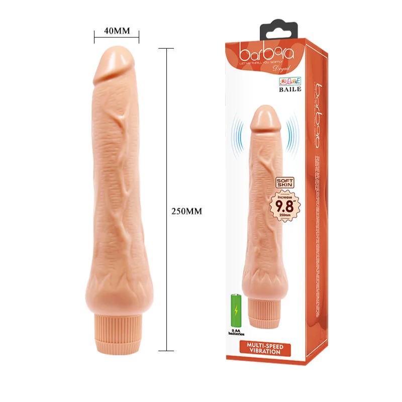 Barbara9.8″RealisticDildoVibrator–(Flesh)