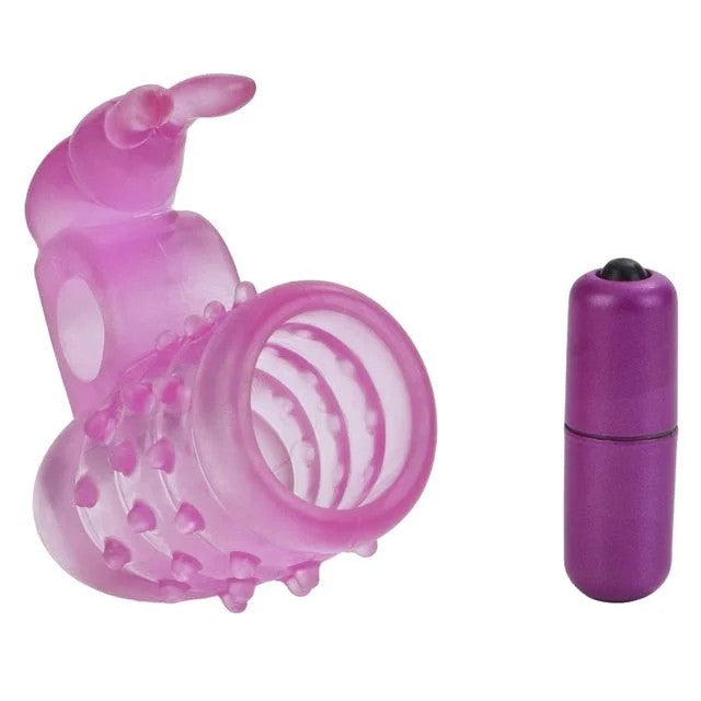 BasicEssentialsStretchyVibratingBunnyEnhancer–Pink