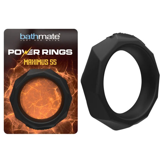 Bathmate–PowerRingsMaximus55mmSiliconeCockRing(Black)