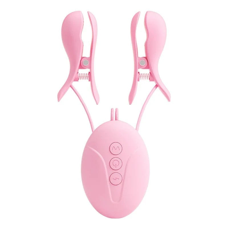BDSMElectricShockNippleClampBreastMassager