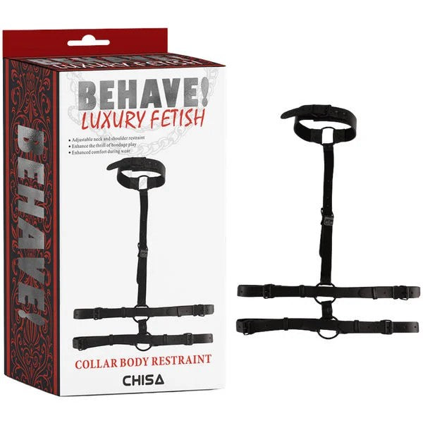 Behave!–CollarBodyRestraintAdjustableNeck&Shoulder(Black)