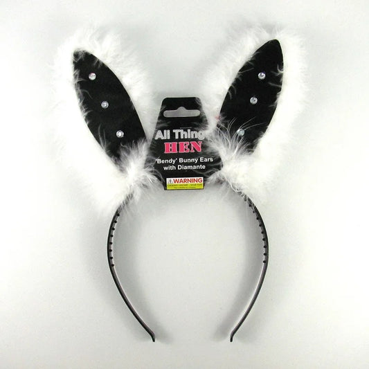 BendyBunnyEarswithDiamante(Black)