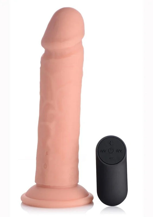 BigShotSiliconeVibratingRemoteControlRechargeableDildo