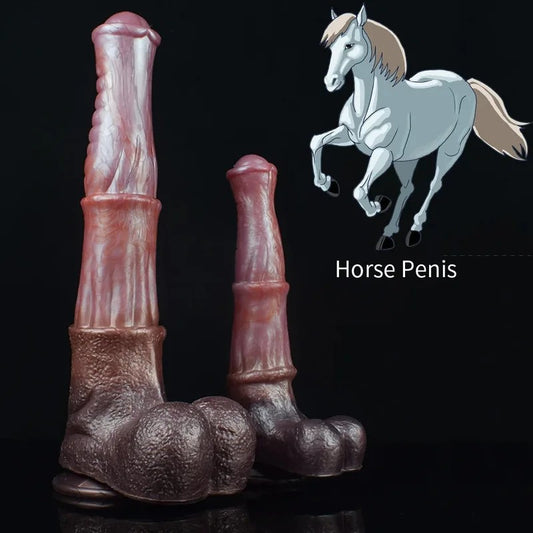 BigTesticleHorseDildoButtPlug–SiliconeSuctionCupLifelikeMonsterdildoSexToysforWomen