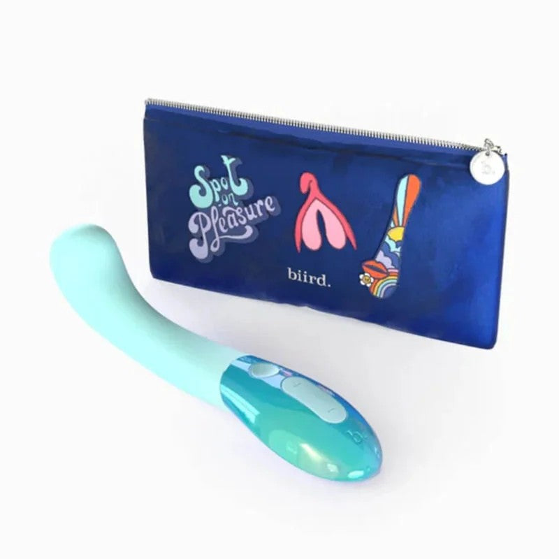 Biird–GiiGlowG-SpotRechargeableSiliconeVibrator–(Mint/Green)