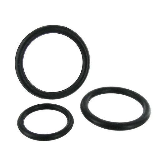 BlackTripleSiliconeCockRingSet