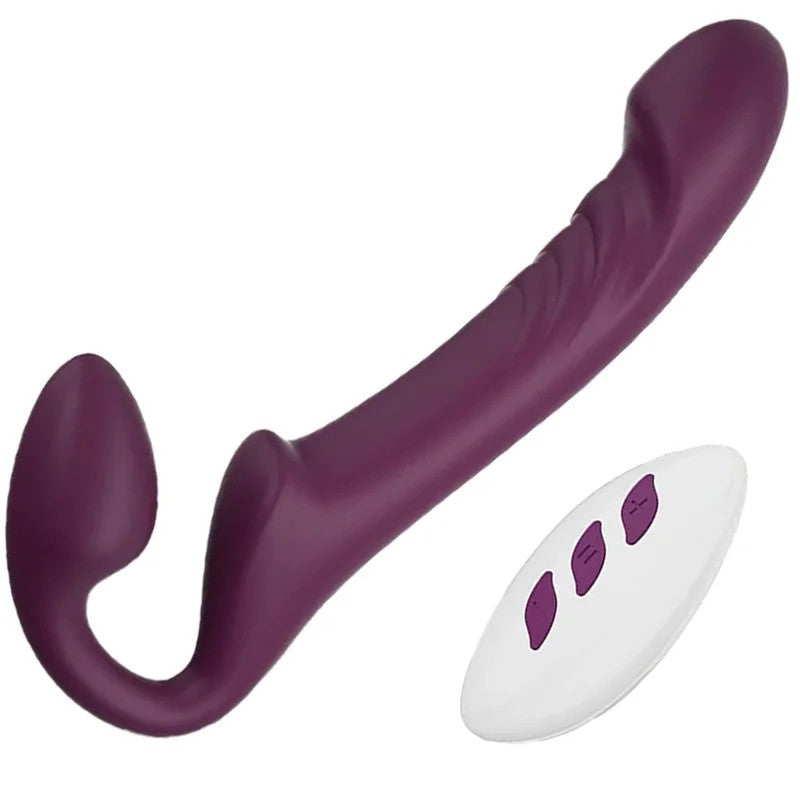 BlissRotatingHeadRemoteControlStraplessStrapOn–Maroon