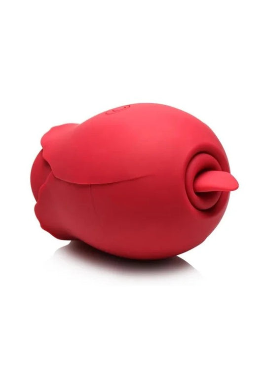 BloomgasmDoubleTeaseRose10xRechargeableSiliconeSuckingandLickingStimulator