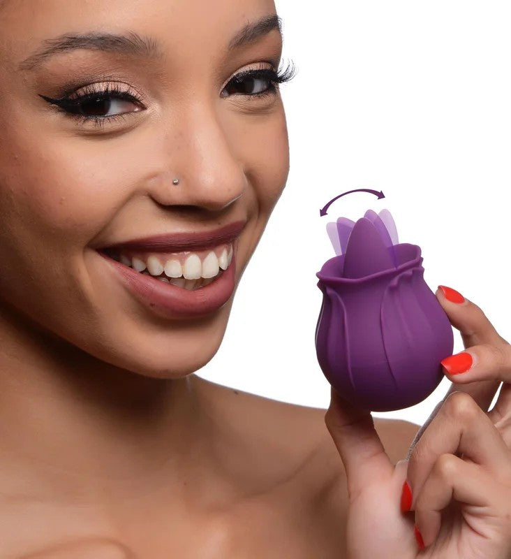 BloomgasmWildViolet10XSiliconeClitLickingStimulator–Purple