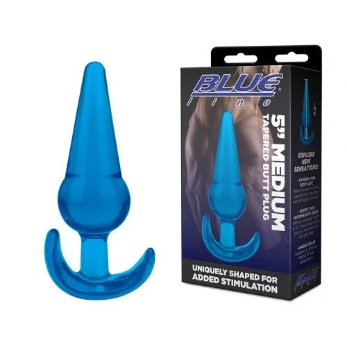 BlueLine–5″MediumTaperedButtPlug(Blue)