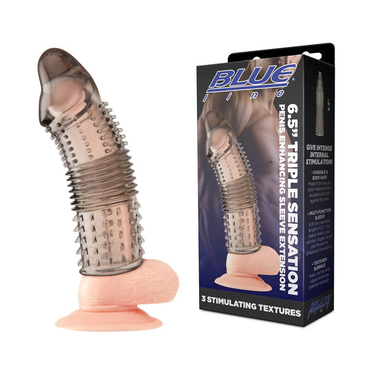 Blueline–6.5″TripleSensationPenisEnhancingSleeveExtension(SmokeClear)
