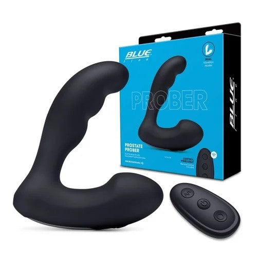 BlueLine–“Prober”RemoteControlDualVibratingProstatePlug(Black)