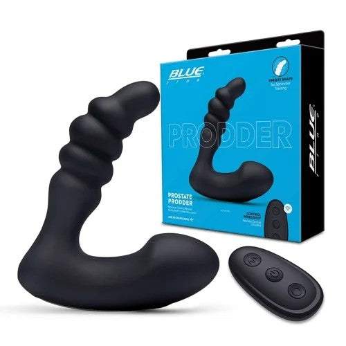 BlueLine–“Prodder”RemoteControlSphincterTrainingProstatePlug(Black)