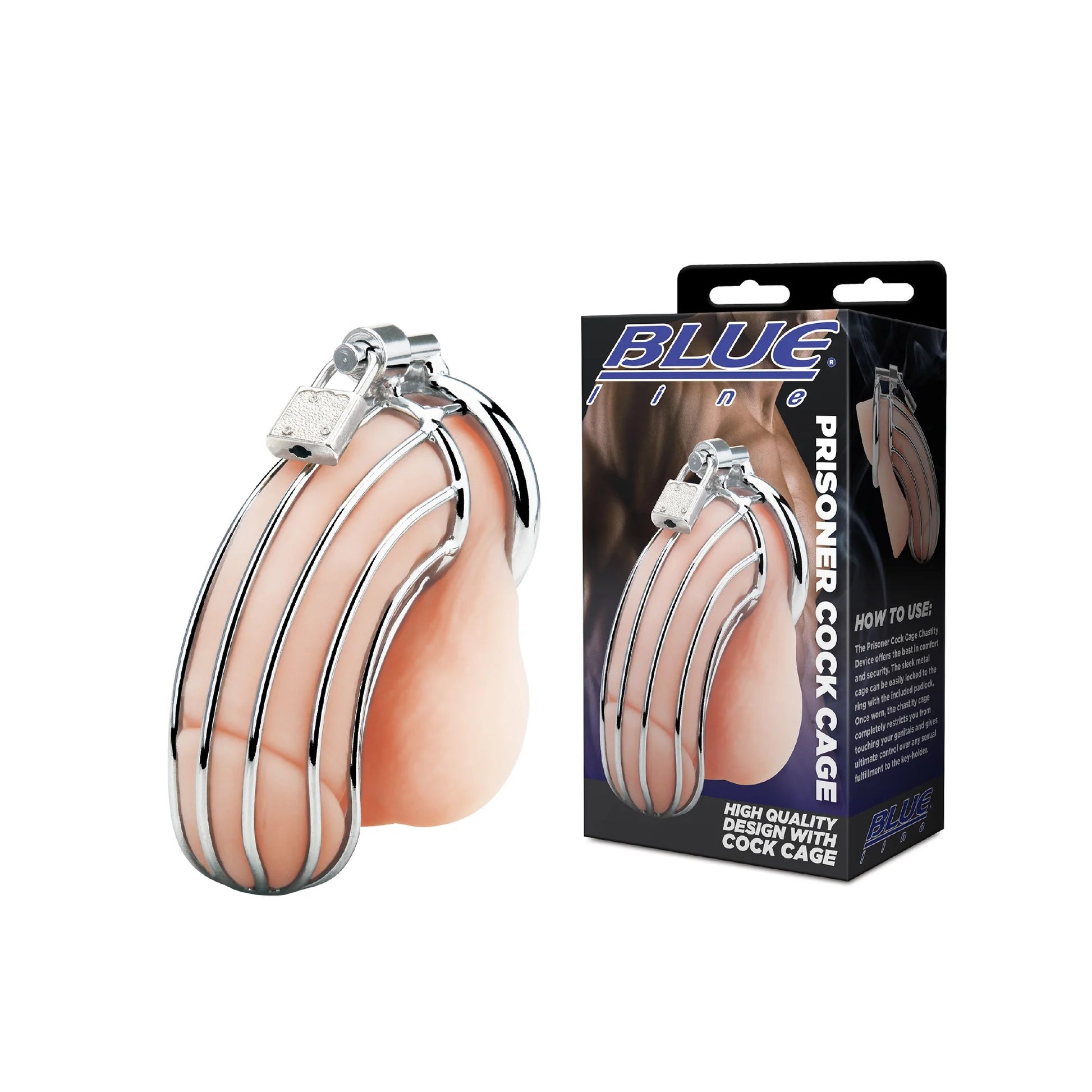 BlueLine–StainlessSteelPrisonerCockCage(Silver)