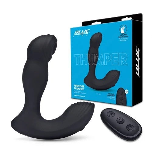 BlueLine–“Thumper”RemoteControlProstateFlickingPlug(Black)