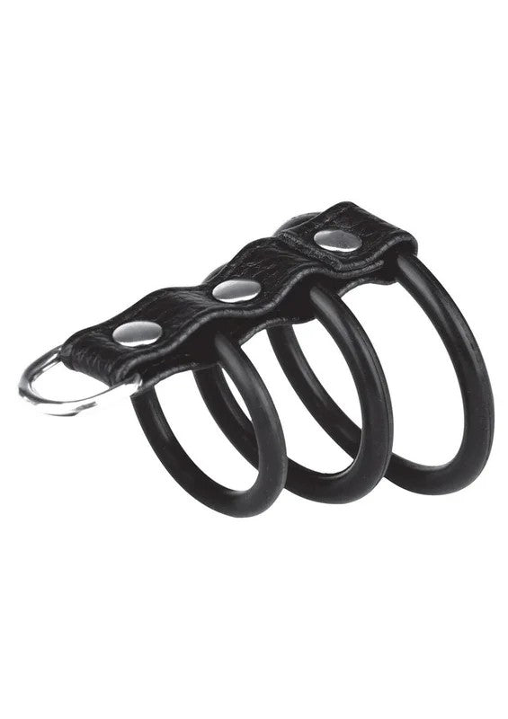 BlueLineCandBGear3RingSiliconeGatesOfHellwithLeashLead