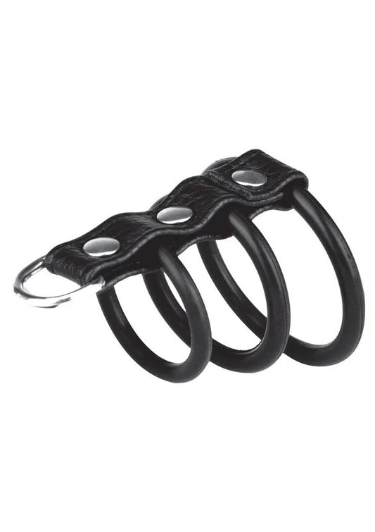 BlueLineCandBGear3RingSiliconeGatesOfHellwithLeashLead