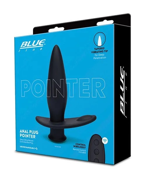 BlueLineVibratingAnalPlugPointerw/Remote–Black