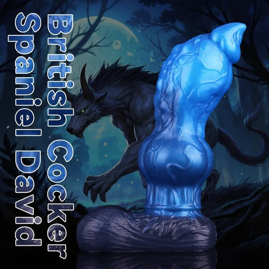 BlueSilicone8-InchFantasyDogKnotDildo–StimulatingVaginalClimaxExpansionToy