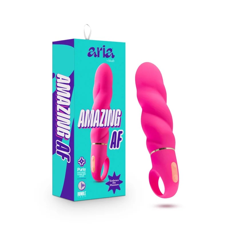 Blush–“AmazingAF”TwistSiliconeRumbleVibrator(Pink)