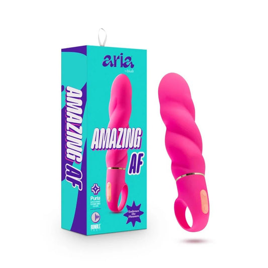 Blush–“AmazingAF”TwistSiliconeRumbleVibrator(Pink)