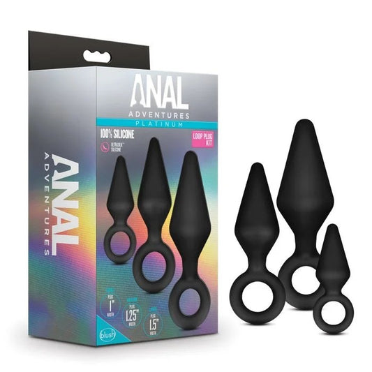 Blush–AnalAdventuresLoopPlugKit(Black)