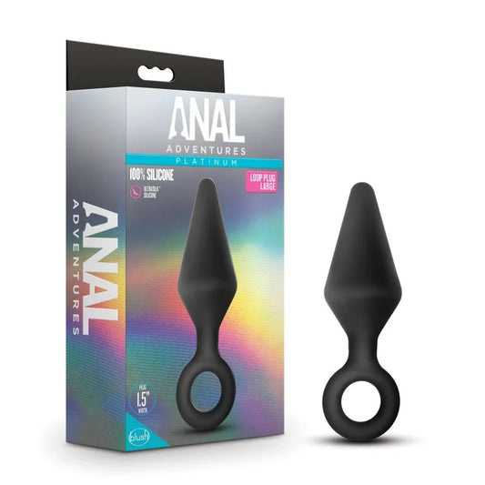 Blush–AnalAdventuresPlatinumLoopPlug–Large(Black)