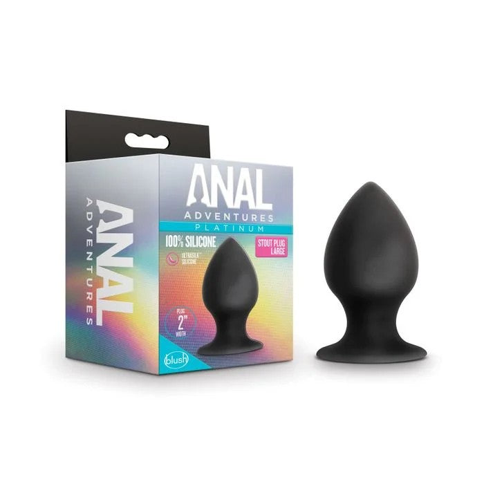 Blush–AnalAdventuresStoutPlug–Large(Black)
