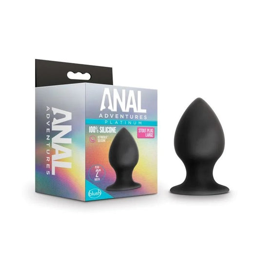 Blush–AnalAdventuresStoutPlug–Large(Black)