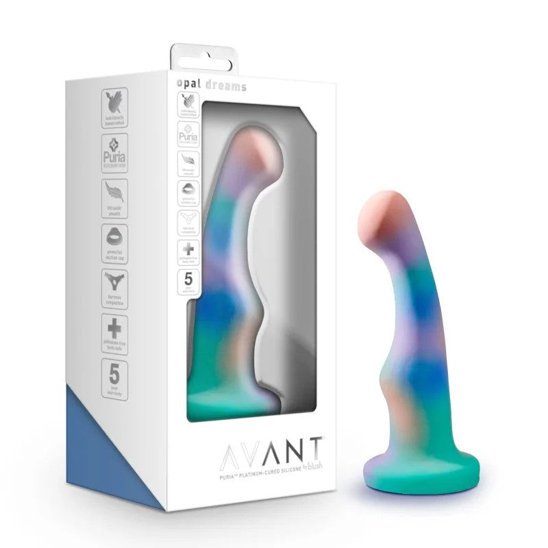 Blush–Avant6″“OpalDreams”PlatinumCuredSiliconeDildo(PastelMarbleOpal)