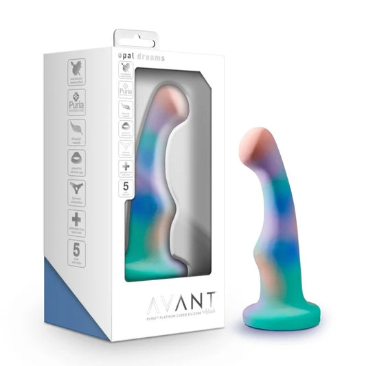 Blush–Avant6″“OpalDreams”PlatinumCuredSiliconeDildo(PastelMarbleOpal)