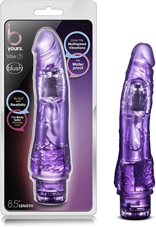 Blush–bYours8.5inchPenisVibrator(Purple)