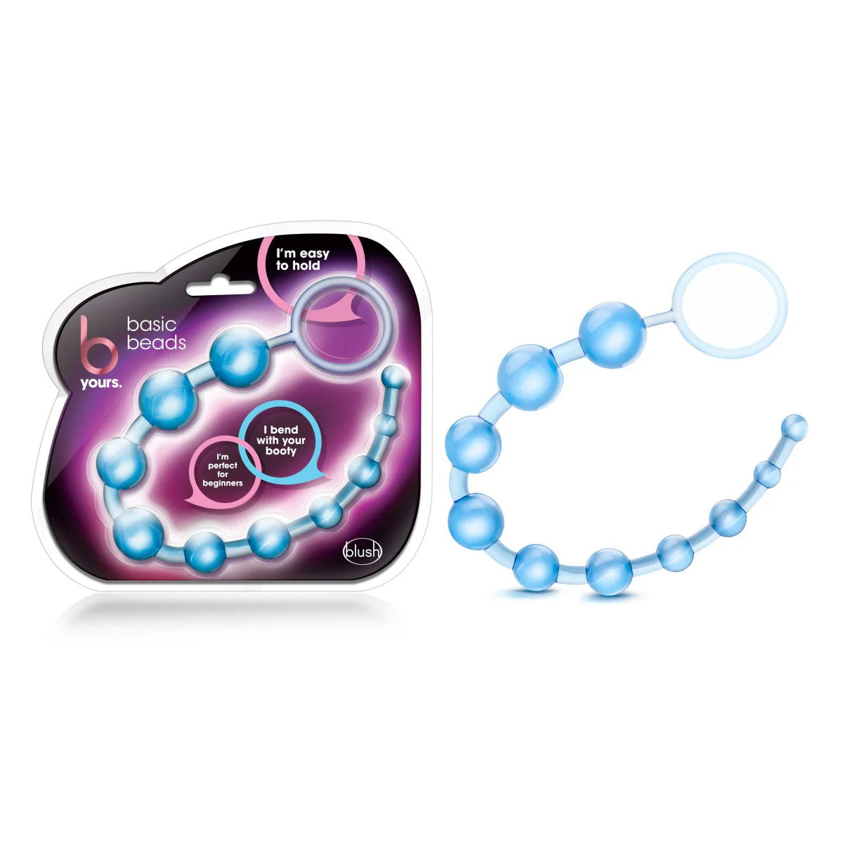 Blush–BYoursBasicBeads10″AnalBeads(Blue)
