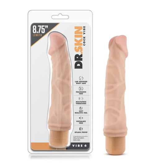 Blush–Dr.Skin8.75″CockVibe6PenisVibrator(LightFlesh)