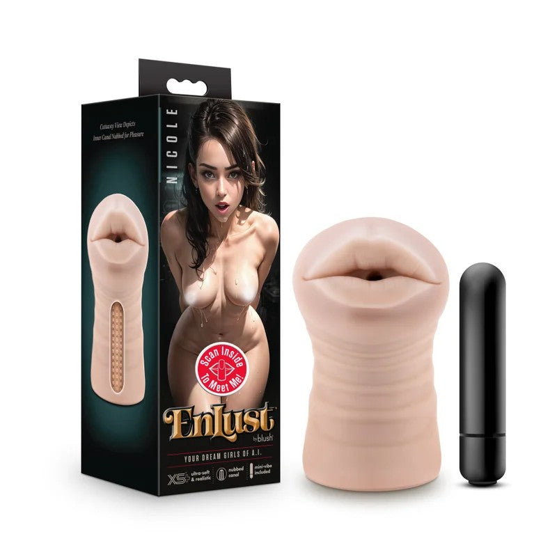 Blush–Enlust“Nicole”VibratingMouthStroker(LightFlesh)