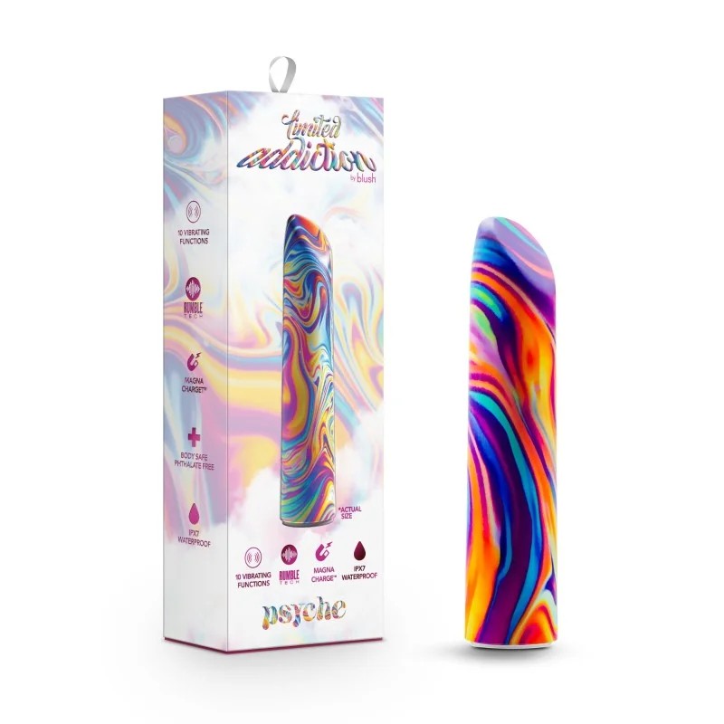 Blush–LimitedAddiction“Psyche”4″BulletVibrator(PsychedelicTie-Dye)