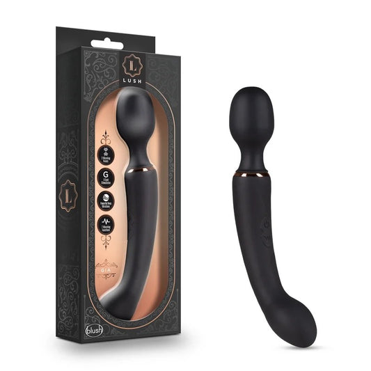 Blush–Lush“Gia”DoubleEndedWandMassager(Black)