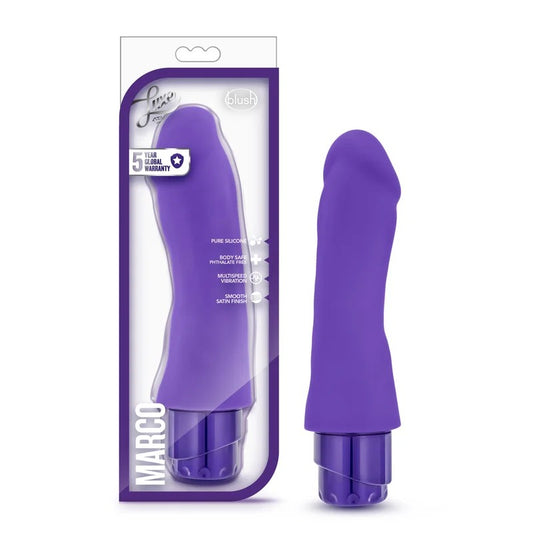 Blush–Luxe“Marco”SiliconePenisVibrator(Purple)