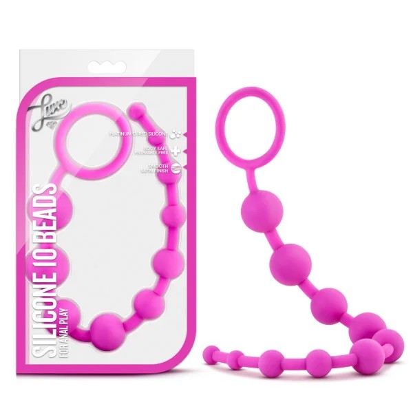 Blush–Luxe10″SiliconeAnalBeads(Fuchsia)