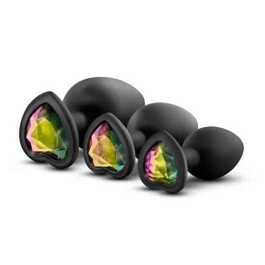 Blush–LuxeSiliconeBlingPlugsTrainerKit(Black)